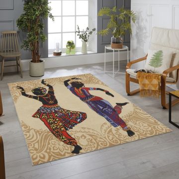 Covor, Flynn, 80x200 cm, Poliester, Multicolor ieftin