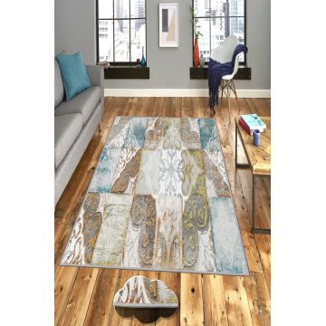 Covor, Hmnt222, 80x200 cm, Poliester, Multicolor ieftin