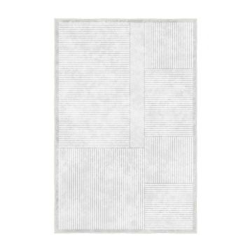 Covor, Sftkece032, 100x300 cm, Poliester, Alb