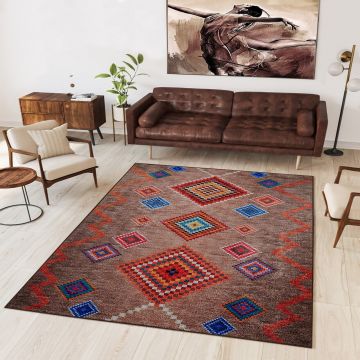 Covor, Woopamuk015, 80x120 cm, BUMBAC/POLIESTER, Maro