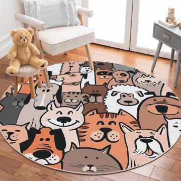 Covor, Woopamuk144, 120x120 cm, BUMBAC/POLIESTER, Multicolor