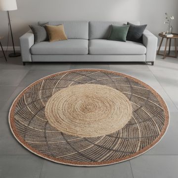 Covor, Woopamuk481, 140x140 cm, BUMBAC/POLIESTER, Crem