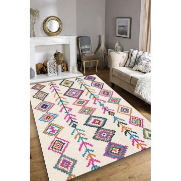 Covor de living / dormitor Bucovina, Lavabil, Antiderapant (diverse dimensiuni) - 80 x 150 / Multicolor