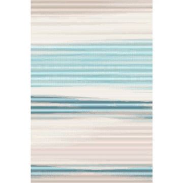 Covor, Eexfab1112-Klm, 80x200 cm, Bumbac, Crem / Albastru