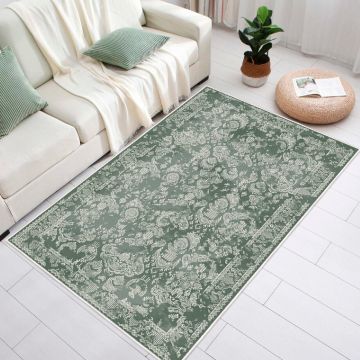 Covor, Eexfab797, 80x150 cm, Bumbac, Verde
