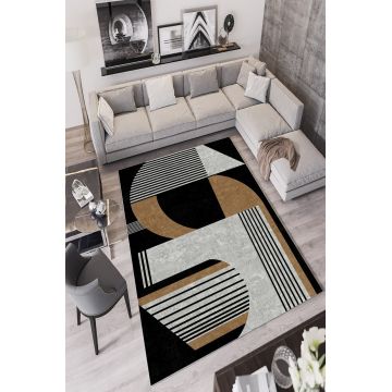 Covor, W725, 100x150 cm, Poliester, Negru