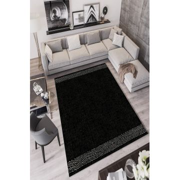 Covor, W735, 180x280 cm, Poliester, Negru