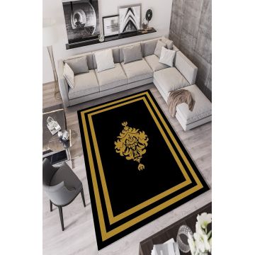 Covor, W752, 100x150 cm, Poliester, Negru