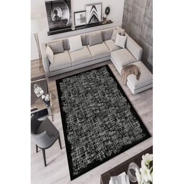 Covor, W757, 160x230 cm, Poliester, Negru