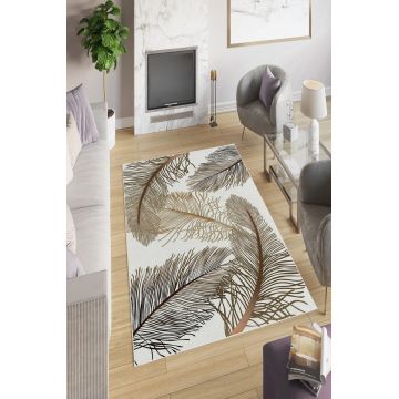 Covor, W763, 140x220 cm, Poliester, Alb
