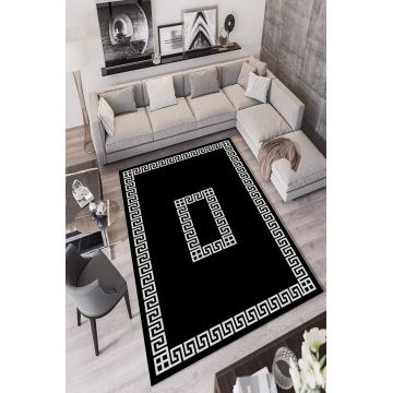 Covor, W872, 180x280 cm, Poliester, Negru