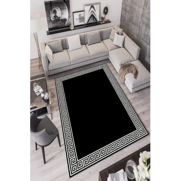 Covor, W895, 100x150 cm, Poliester, Negru
