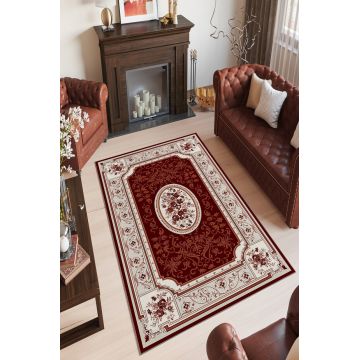 Covor, W908, 180x280 cm, Poliester, Rosu claret