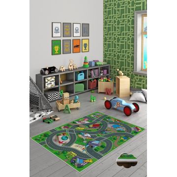 Covor, WOOKECE118, 100x150 cm, Poliester, Multicolor