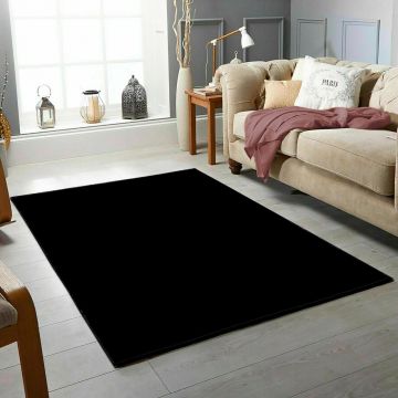 Covor, Wookece1258, 120x180 cm, Poliester, Negru