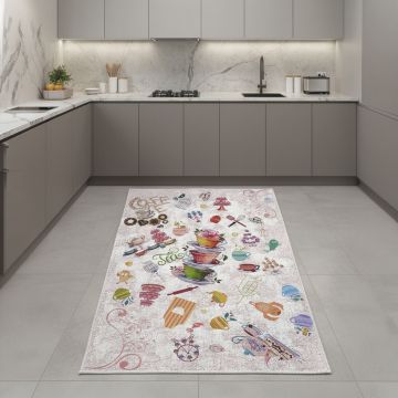 Covor, Wookece243, 80x200 cm, Poliester, Multicolor