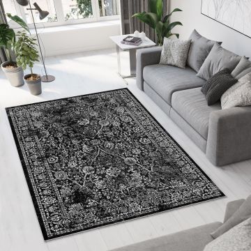 Covor, Woopamuk313, 80x150 cm, BUMBAC/POLIESTER, Negru
