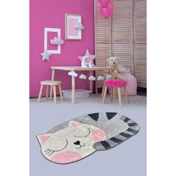 Covor de Copii Pisica Adormita (diverse dimensiuni) - Multicolor