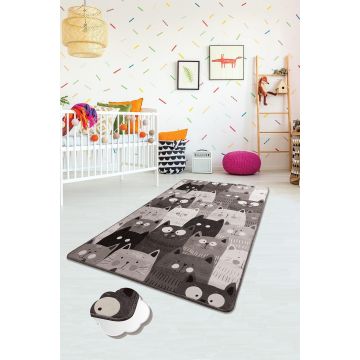 Covor de Copii Pisici Cool (diverse dimensiuni) - Multicolor / Gri