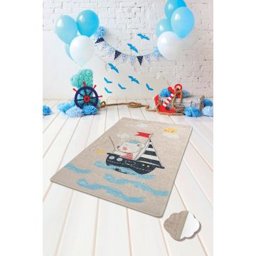 Covor de Copii Sailor, Multicolor, 140x190 cm - Multicolor / 140 x 190