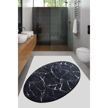 ⁠Covor de hol / bucatarie Marble Oval DJT, Multicolor - Multicolor