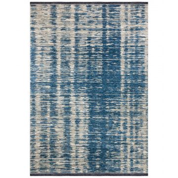 Covor de Hol Cotterna, Lavabil, Albastru - Gri, 80x150 cm - Gri / 80 x 150