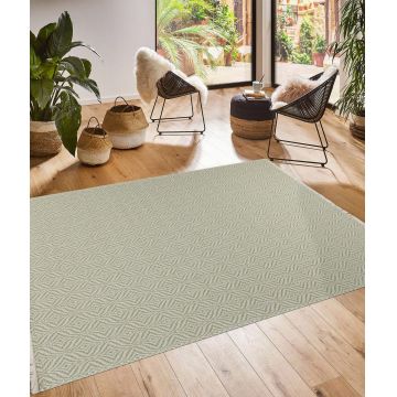 Covor de living / dormitor 21403A, Verde - Verde