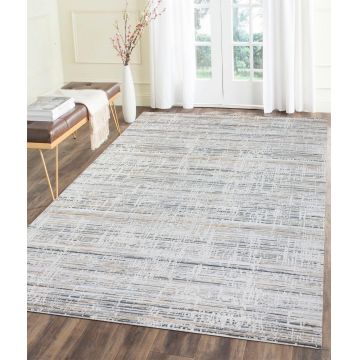 Covor de living / dormitor 45673A, Albastru - Multicolor / Albastru