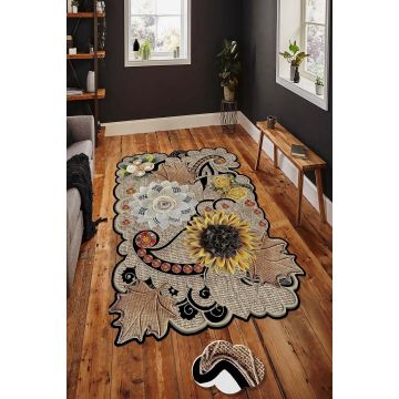 Covor de living / dormitor HMNT974, Multicolor - Multicolor