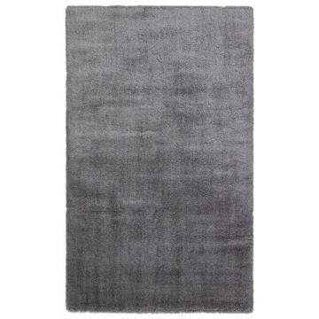 Covor de living / dormitor Maze Home Comfort Shaggy, Antiderapant, Gri, 80x150 cm - Multicolor / Antracit