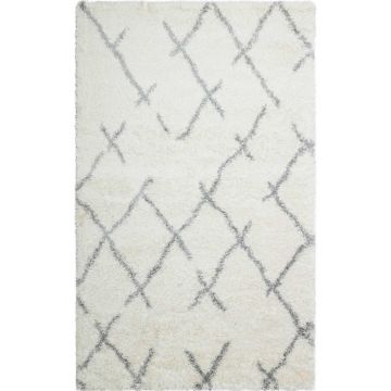 Covor de living / dormitor Maze Home Loft, Crem - Gri, 120x180 cm - Multicolor / Crem