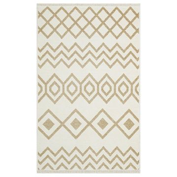 Covor de living / dormitor Maze Home Mondo Reversibil, Cream Beige 01 (diverse dimensiuni), 80x150 cm - 120 x 180 cm / Bej