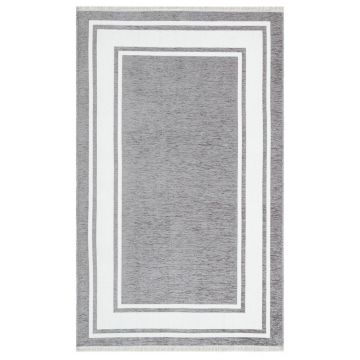Covor de living / dormitor Maze Home Noa Reversibil, Lavabil, Gri - Alb (diverse dimensiuni), 115x180 cm - 115 x 180 / Gri
