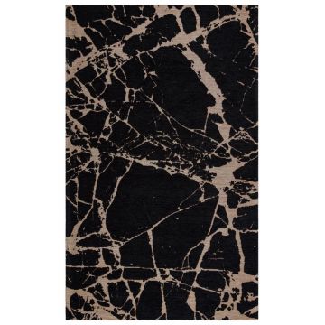 Covor de living / dormitor Maze Home Smart, Negru - Auriu (diverse dimensiuni), 120x180 cm - 160 x 230 / Negru