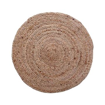 Covor iuta Solon Boho, Bej, 100x100 cm - Bej