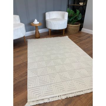 Covor Kare (diverse dimensiuni) - Crem / 80 x 150