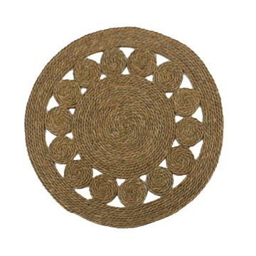 Covor Lopzerc funie, Natural, 100x100 cm - Natur