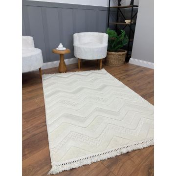 Covor Zigzag (diverse dimensiuni) - Crem / 120 x 180