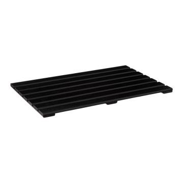 Covoraș de baie Bambou, Negru - Natural, 53x36 cm - Negru