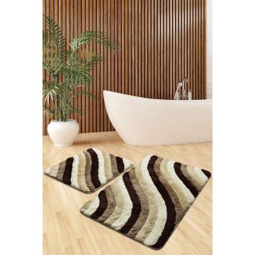 Set Covor de baie (2 bucăți), Multicolor - Multicolor