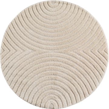 Covor crem rotund din amestec de iută ø 160 cm Art 1122 – Ayyildiz Carpets