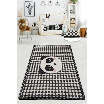 Covor de Copii Cute Panda, Multicolor (diverse dimensiuni) - arsiv2 / Negru