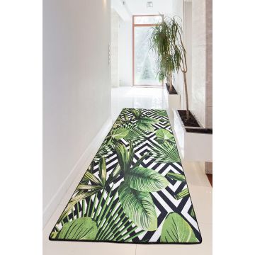 Covor de Hol,Bucatarie Tropic, Lavabil, Antiderapant (diverse dimensiuni) - 100 x 300 / Verde