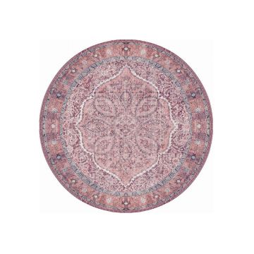 Covor de living / dormitor Blues Chenille, Roz - Multicolor