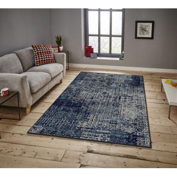 Covor de living / dormitor Karu, Albastru - arsiv4 / Multicolor