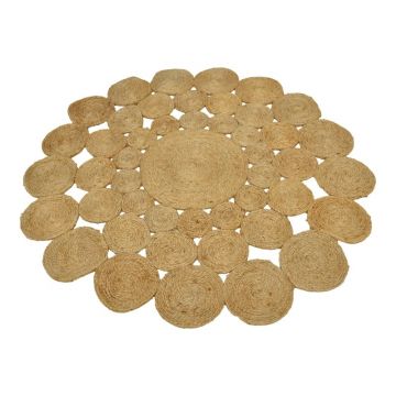 Covor forma rotunda, Lekta, Pako, Natural 150x150x0 cm