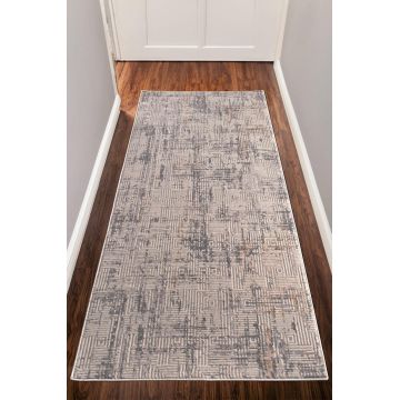 Covor Motto 4481, Diverse culori, Diverse dimensiuni - Gri / 80x250x1 cm