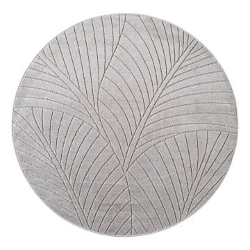 Covor pentru exterior și interior argintiu rotund ø 160 cm Nova 1203 – Ayyildiz Carpets