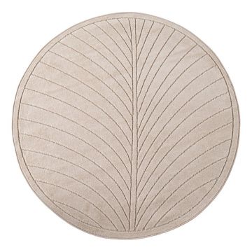 Covor pentru exterior și interior bej rotund ø 80 cm Nova 1204 – Ayyildiz Carpets