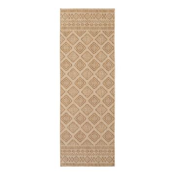 Covor tip traversă pentru interior și exterior bej 80x250 cm Mira 1452 – Ayyildiz Carpets